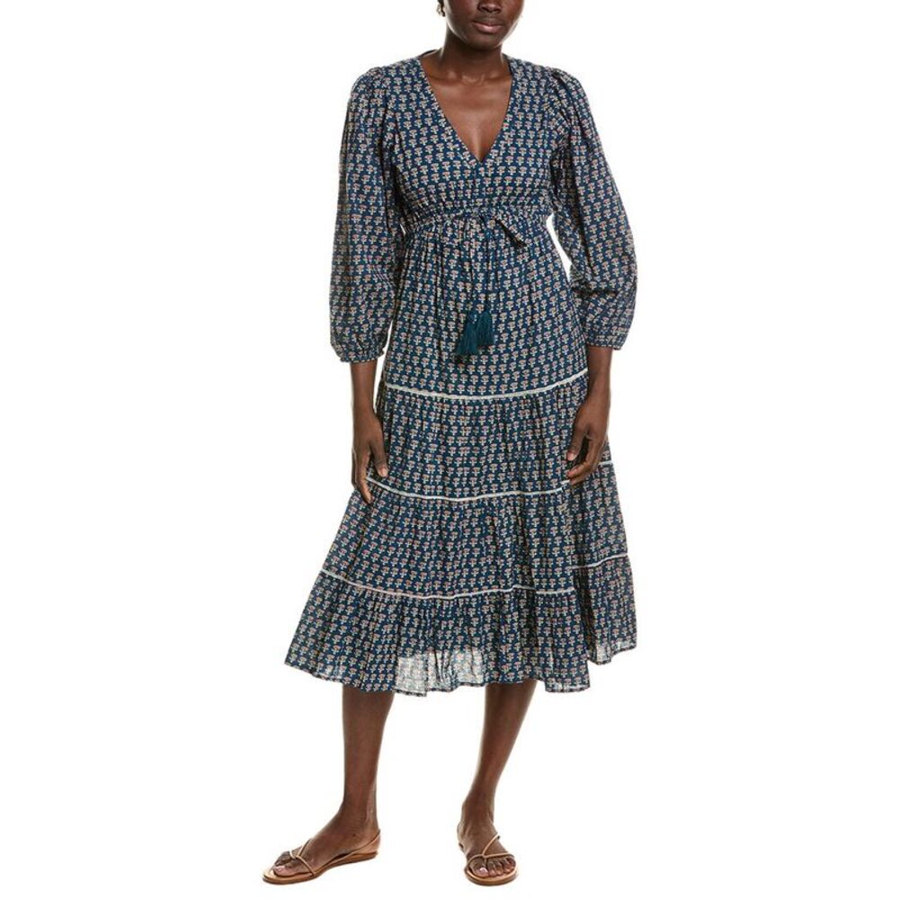 Mer St. Barth Womens  Odette Maxi Dress, Blue